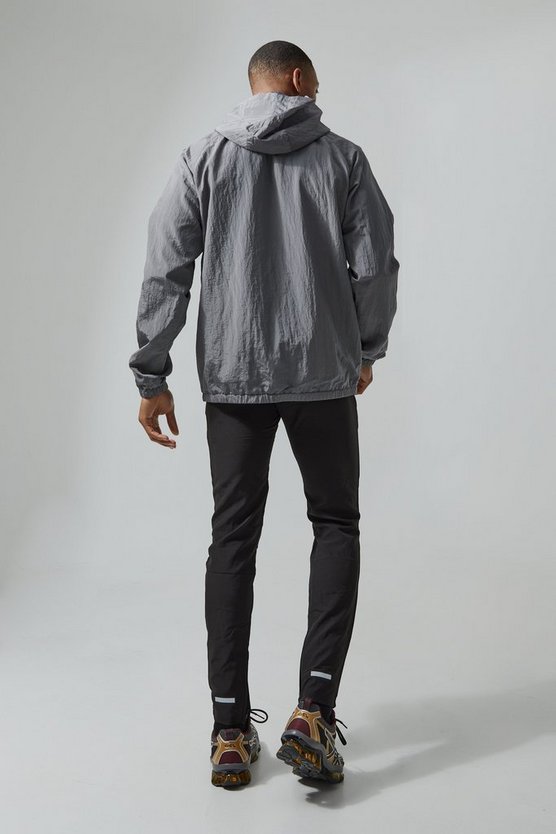 Man Active Nylon Utility-Windbreaker in Knitteroptik