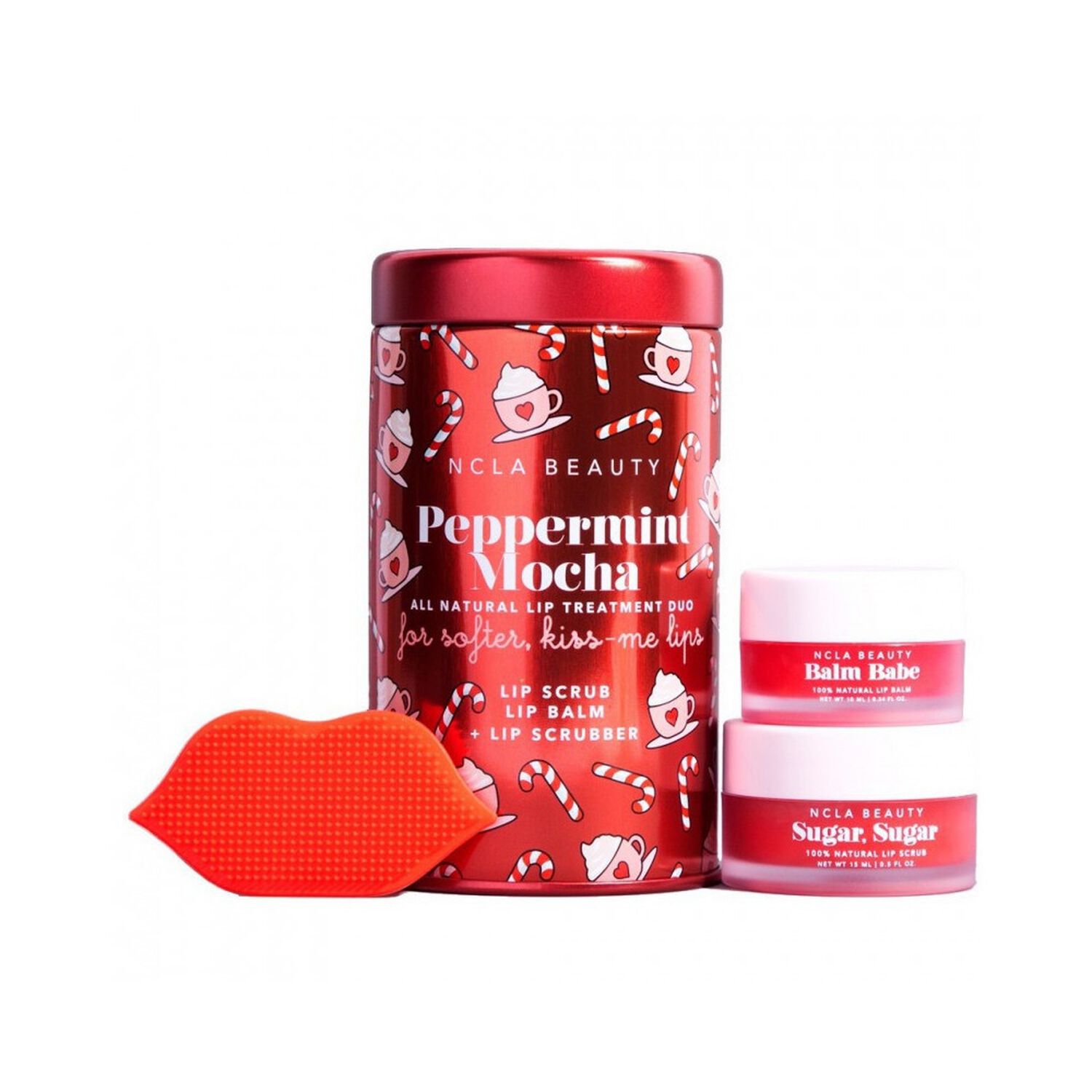 NCLA Beauty Peppermint Mocha Coffret Baume + Gommage + Exfoliant en silicone