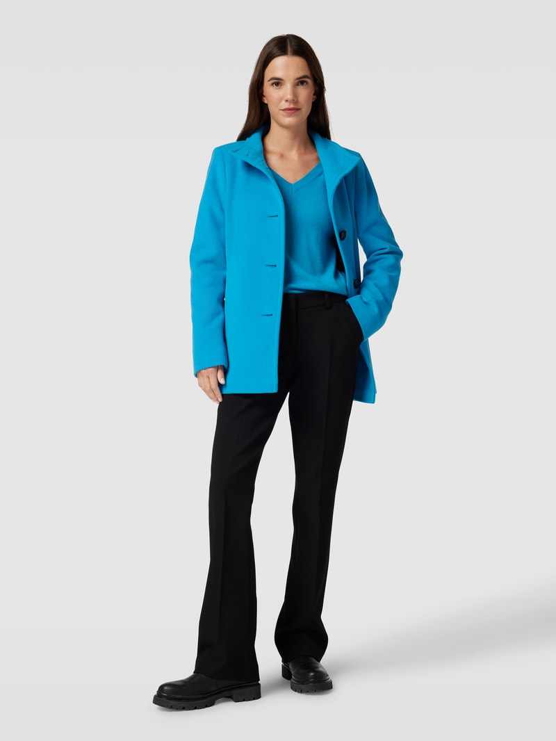 Jacke mit Stehkragen in aqua blau