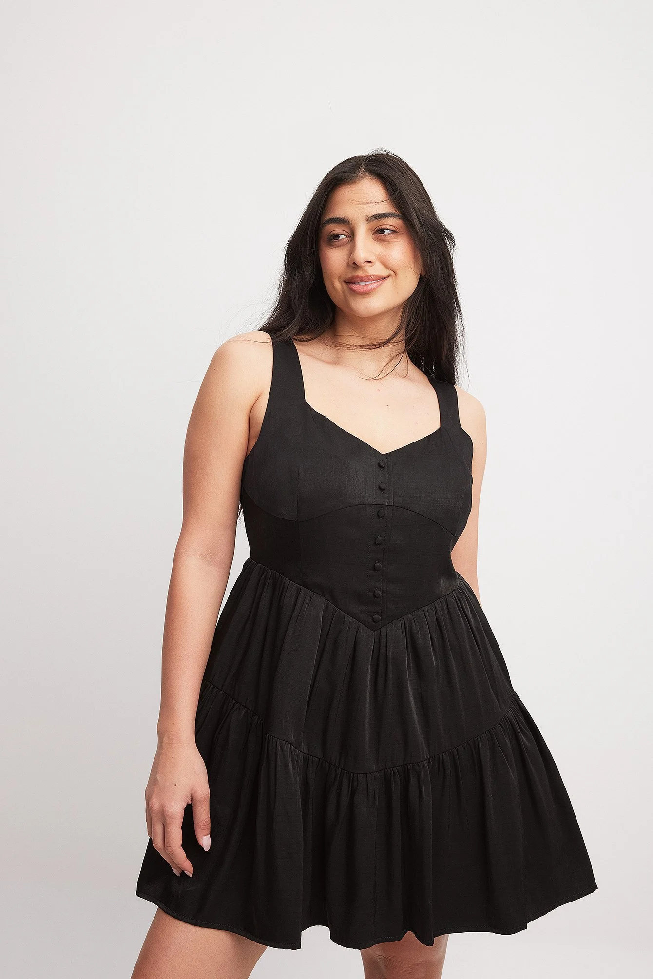Buttoned Mini Dress