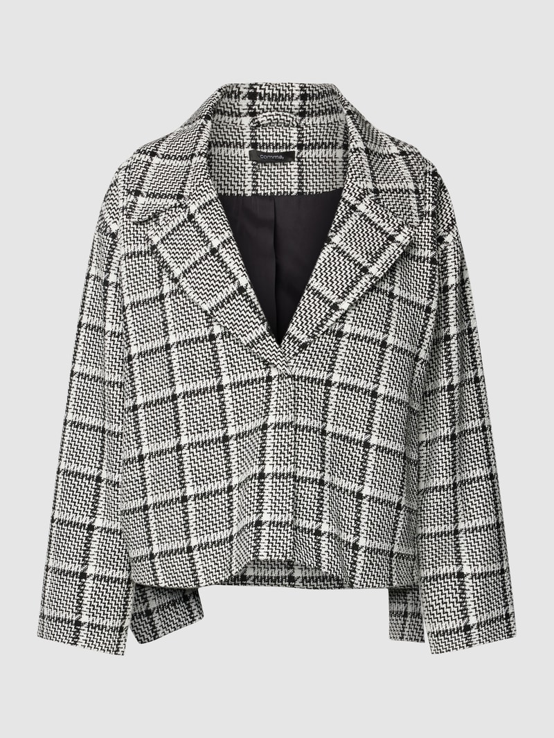 Blazer mit Allover-Muster in schwarz