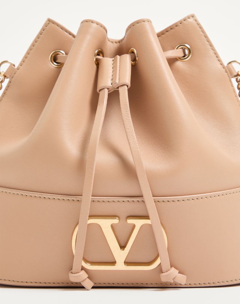 VLogo Signature Mini Nappa Bucket Bag