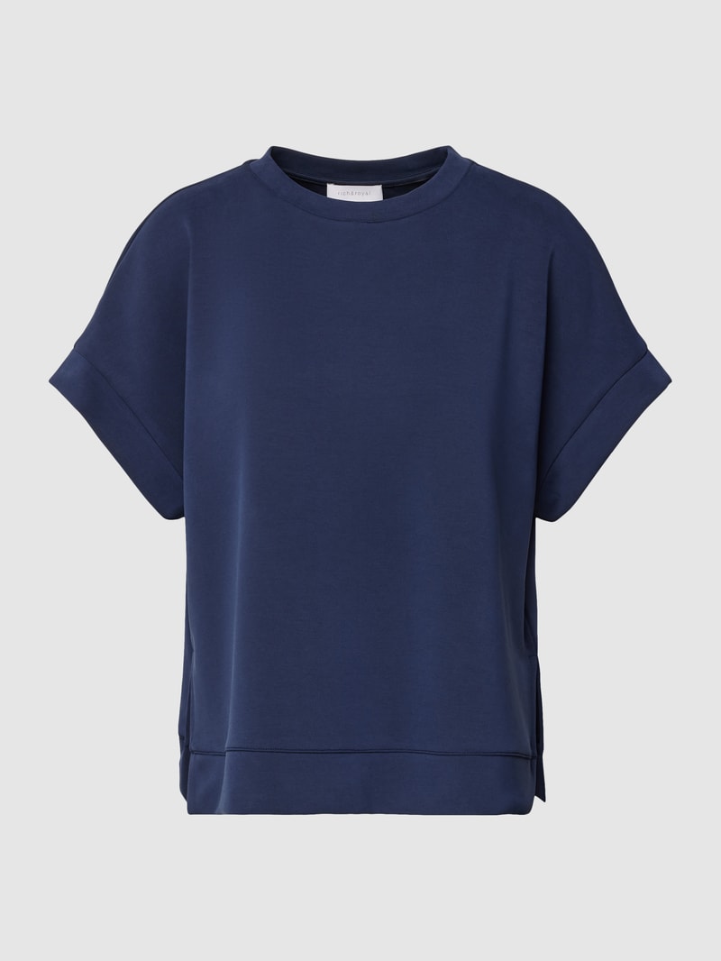 Sweatshirt mit Rundhalsausschnitt in marineblau