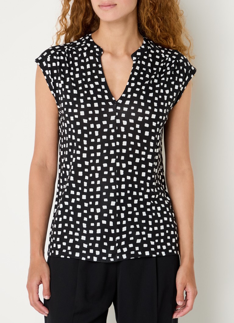 Top OPUS Sandi City con scollo a V stampato