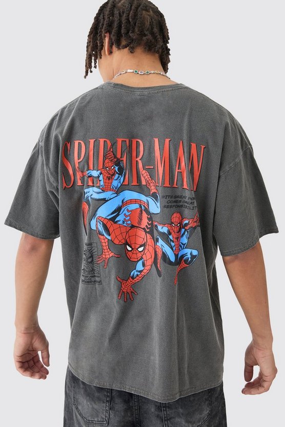 Oversize T-Shirt mit lizenziertem Marvel Spiderman Print