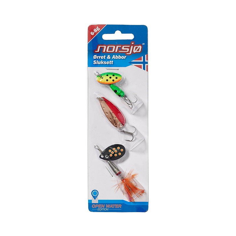 Norsjø Sluksett 3-pk 6/8 g Ørret & abbor, Norsjø
