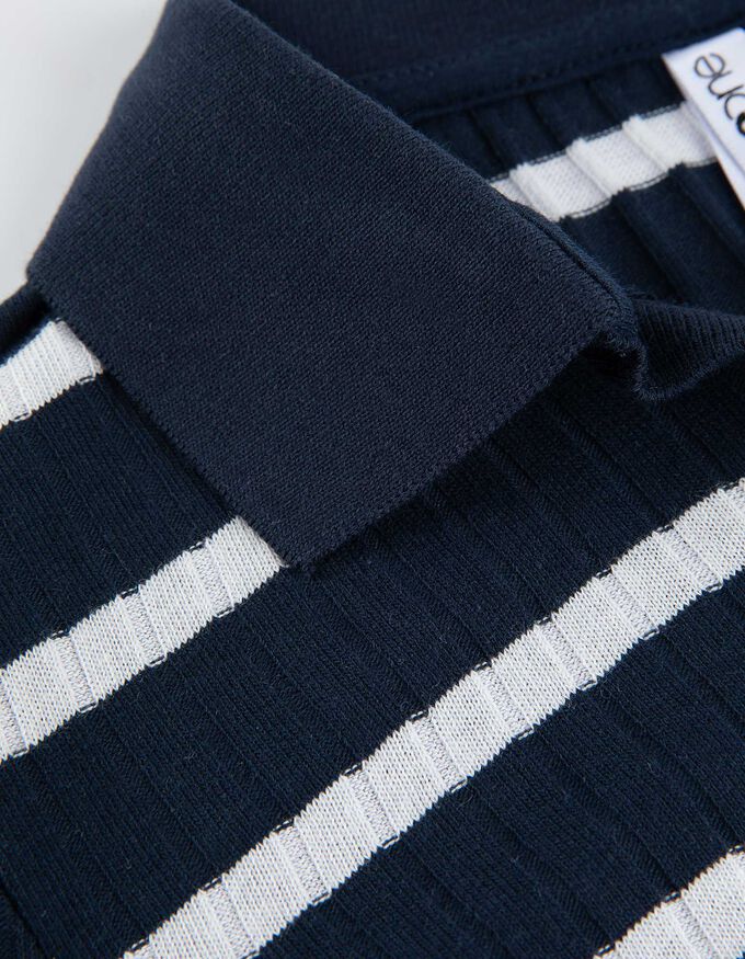 Langarm-Poloshirt - Baumwoll-Mix