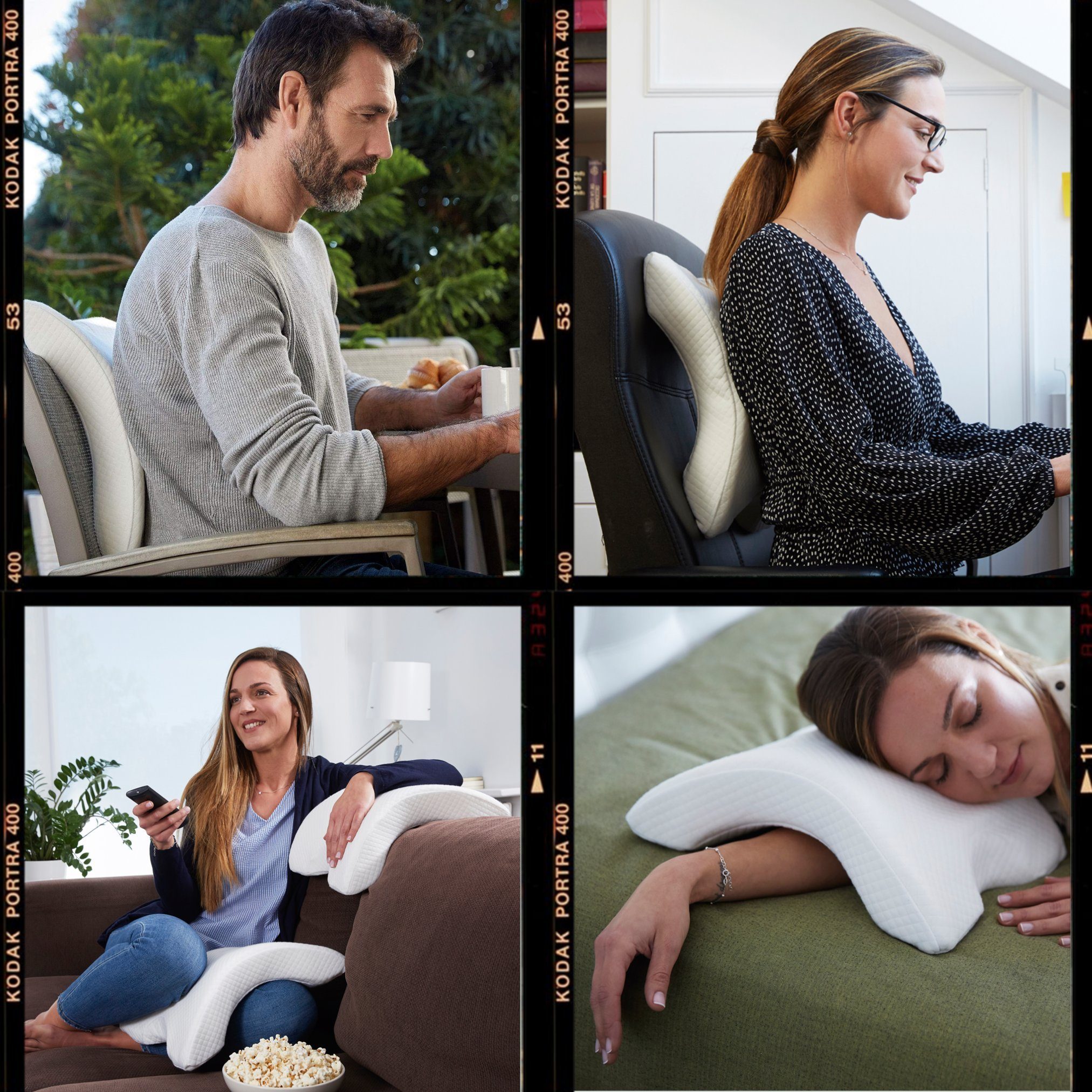 Nackenstützkissen Arm Pillow - Memory Foam Kissen, Arm Kissen, Restform®, Füllung: 100 % Polyester, Bezug: waschbar, Seitenschläfer, Rückenschläfer, Bauchschläfer, Spar-Set, 1er oder 2er Pack, sensible Unterstützung für den Hals, Rücken, Knie und Hüf