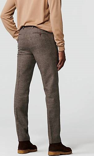 MEYER Chino-Hose Flannel Check Chino