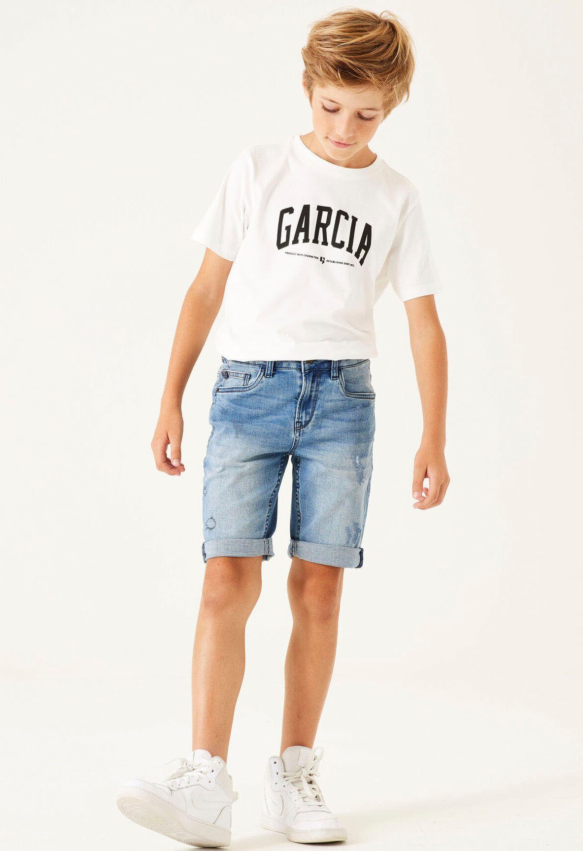 Garcia Jeansshorts Tavio mit Used-Effekten