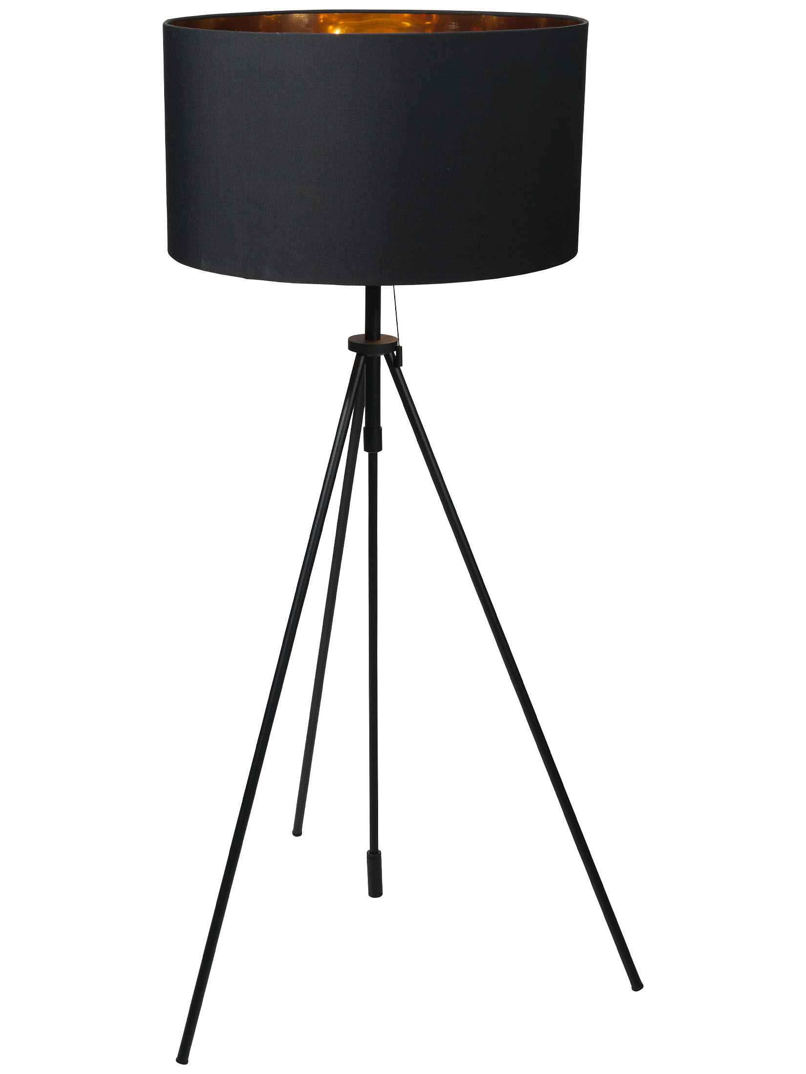 Cozy Shine Standleuchte, Schwarz/Gold