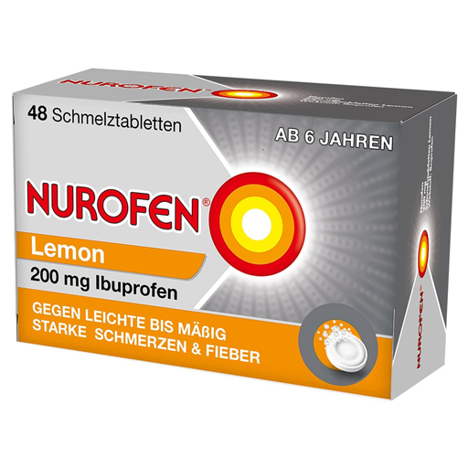 NUROFEN 200 mg Schmelztabletten Lemon  48 St  Schmelztabletten