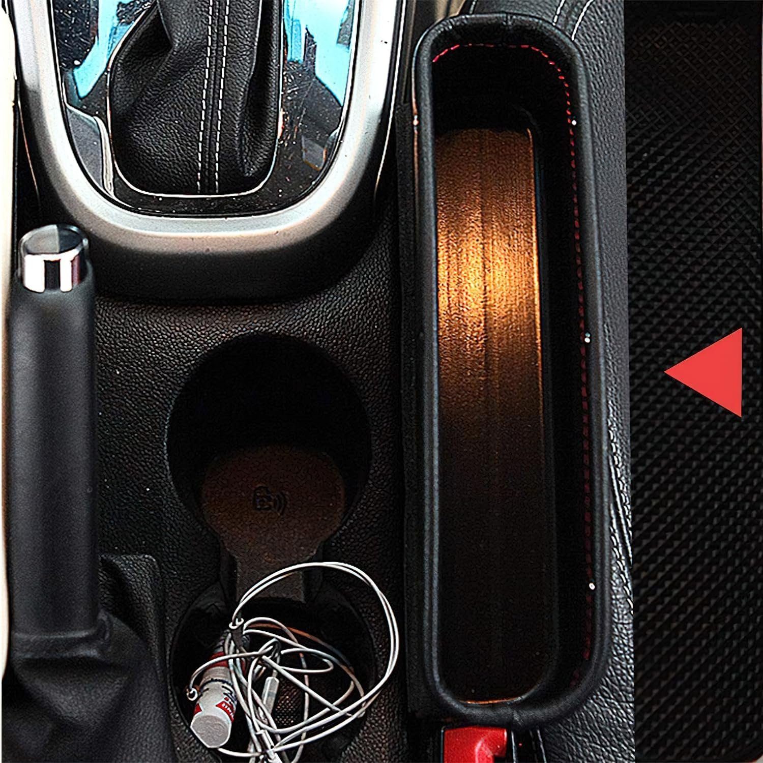 Runxizhou Wandhaken Auto Vordersitz Aufbewahrungsbox, Autositz Organizer (Schwarz)