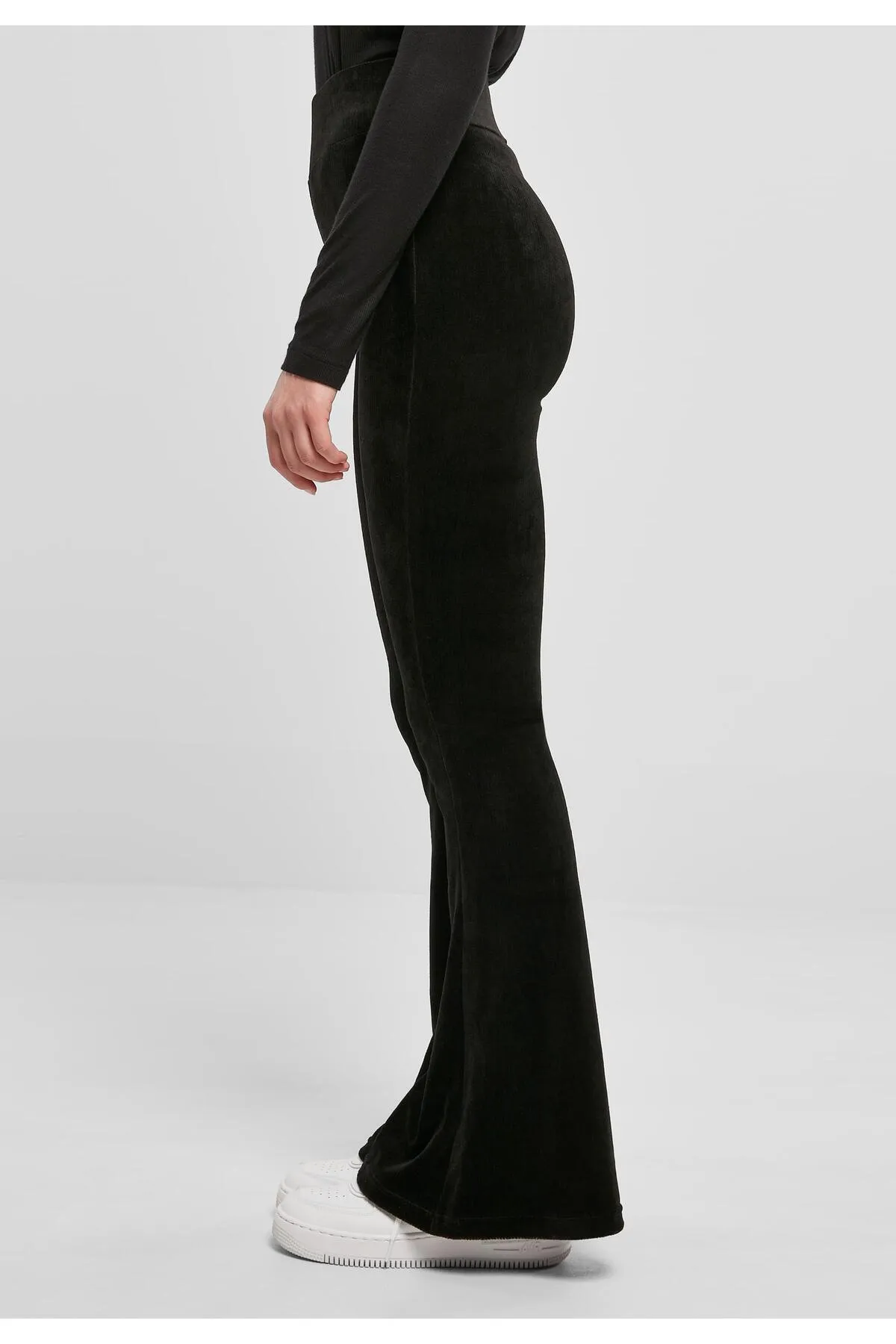 Urban Classics  Damen Leggings mit hoher Taille und ausgestelltem Bein