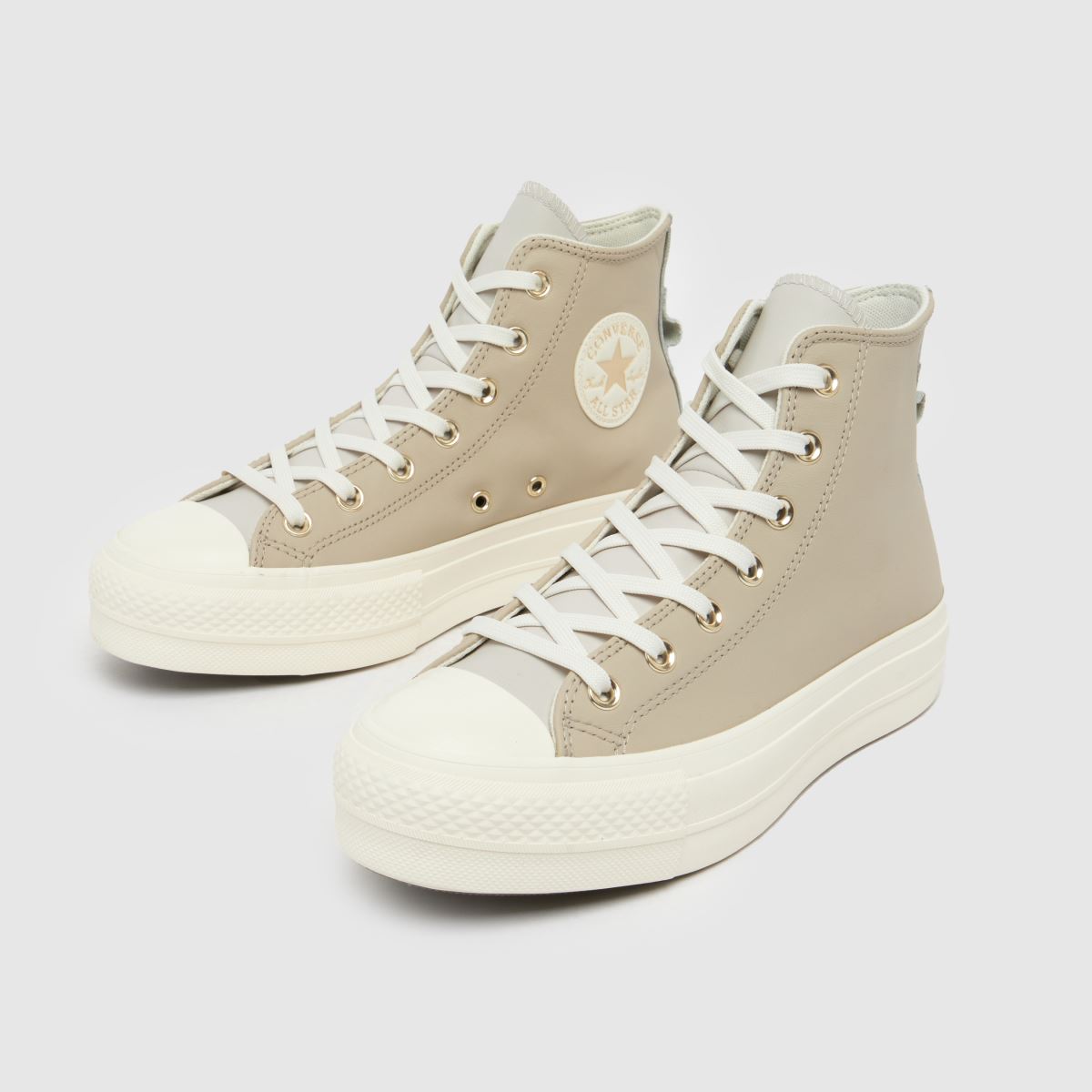 Converse All Star Lift Hi cipők bézs színben