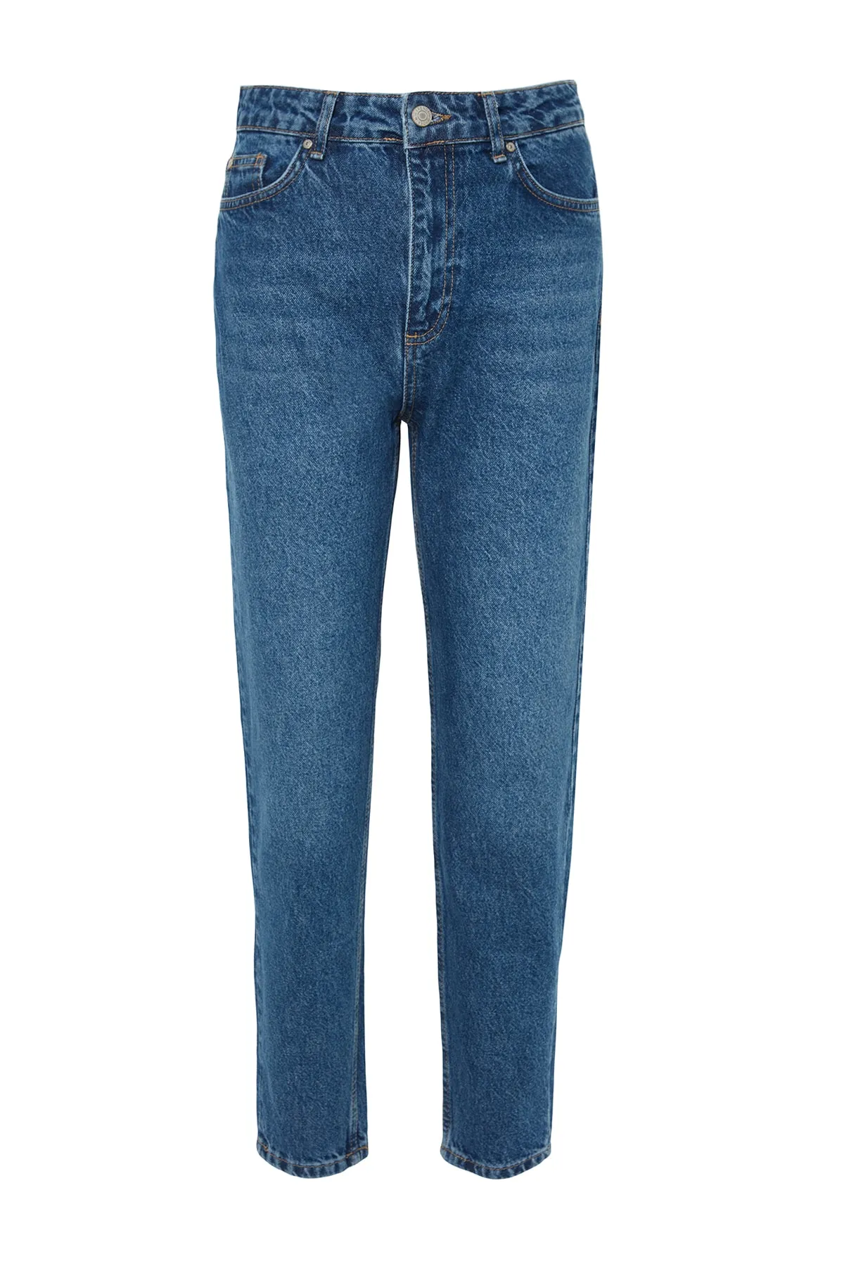 Trendyol Collection  Blaue High-Bel-Mom-Jeans TWOSS23JE00085
