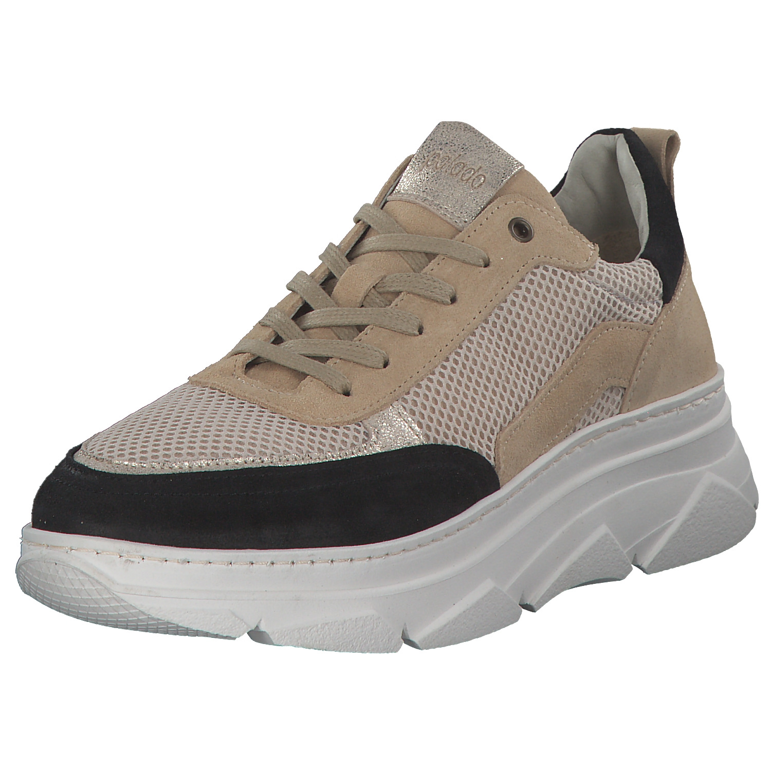 Palado PSN0002, Schnürschuhe, Damen, Schwarz/Gold/Beige