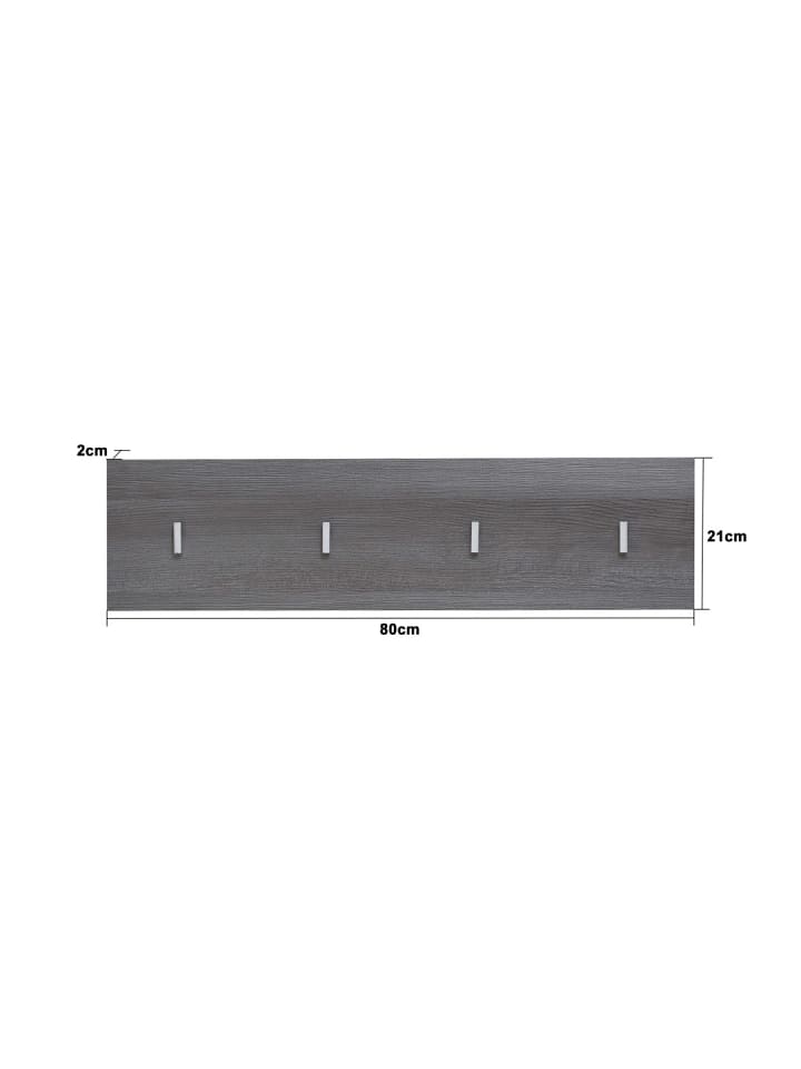 ebuy24 Garderobe Paneel LineGD Silber 80 x 2 cm günstig kaufen onesize