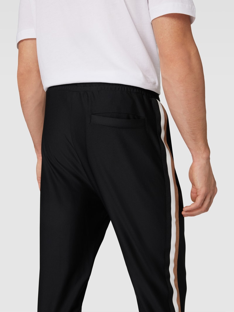 Sweatpants mit elastischem Bund Modell 'Hicon' in schwarz