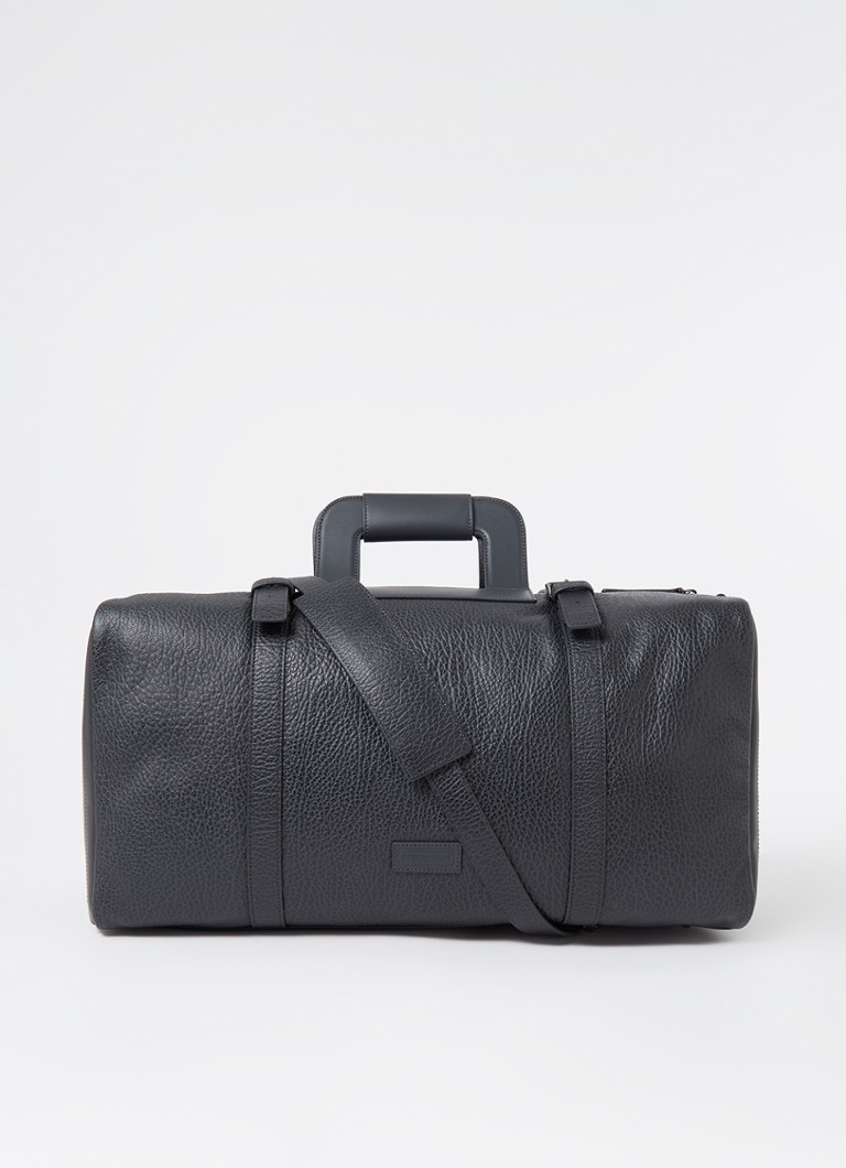 Emporio Armani Calfskin Weekend Bag with Detachable Shoulder Strap