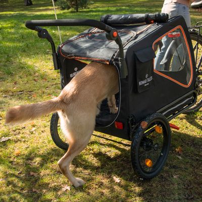 Nomad Tales Spirit Bike Trailer, ebony / tangerine