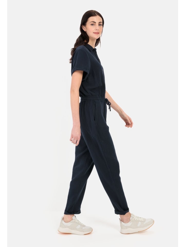 Camel Active Jumpsuit aus sommerlichem Musselin in Blau günstig kaufen