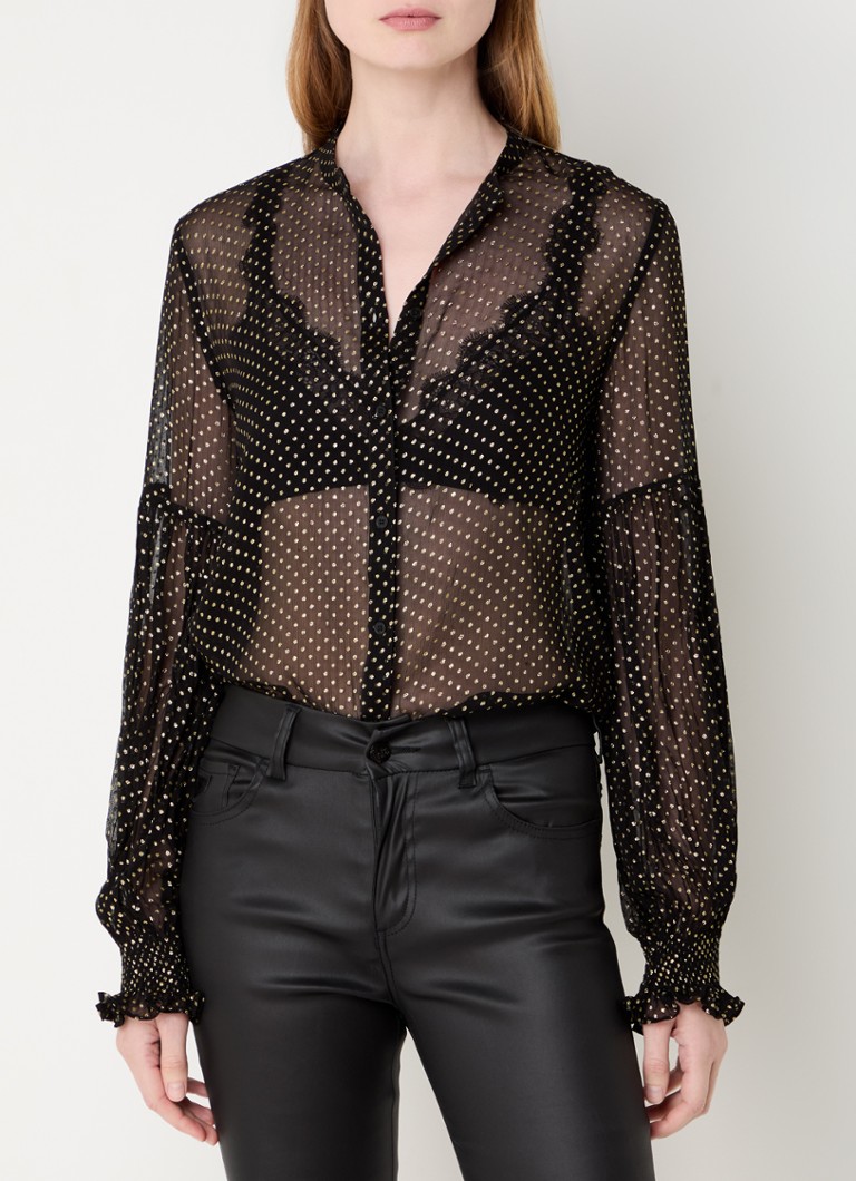 Camicetta semitrasparente Tandy di Zadig&Voltaire con inserti in lurex