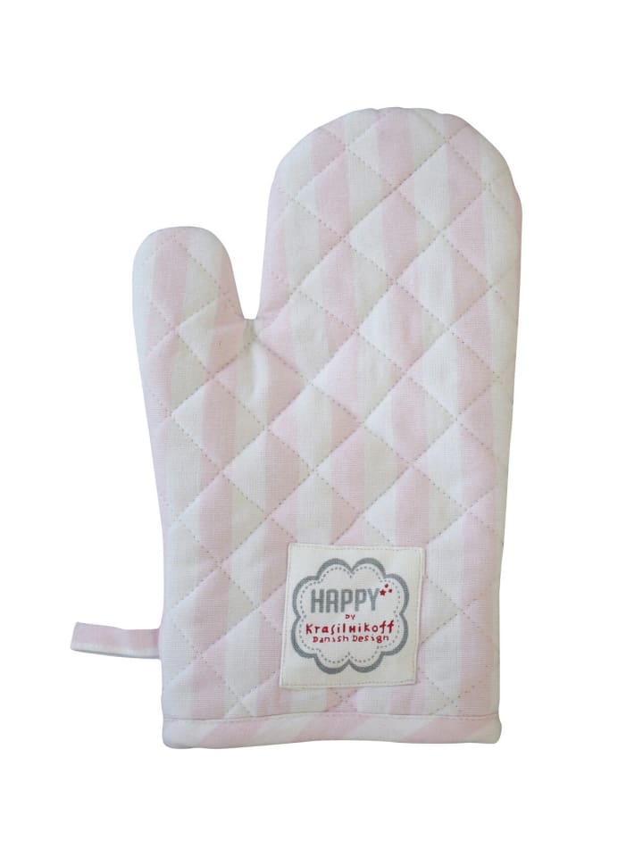 Krasilnikoff Ofenhandschuh STREIFEN Rosa günstig kaufen onesize