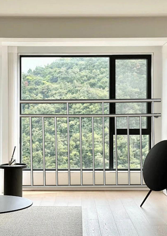 Bella Casa Balkongeländer 90 x 100 cm, Edelstahl