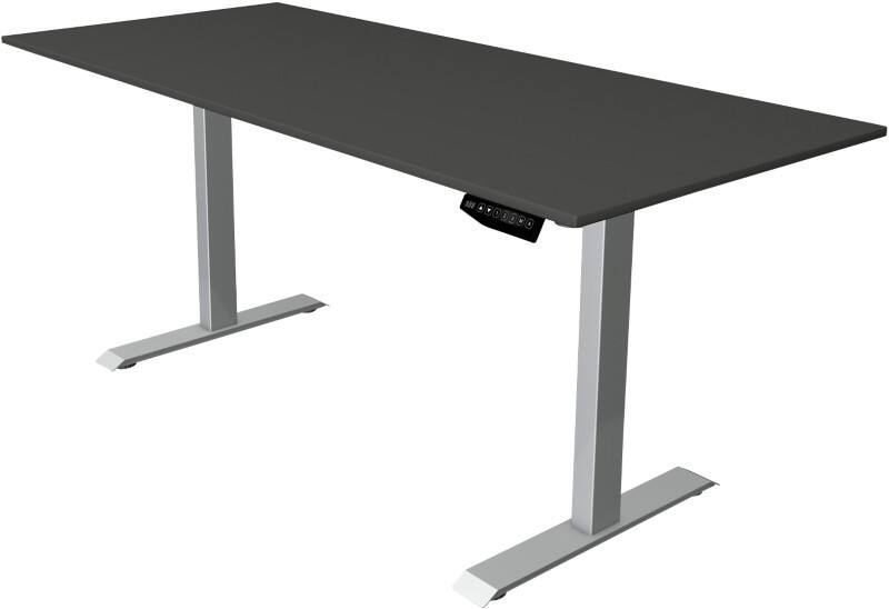 Kerkmann 10227913 Move 1 Elektrisch Höhenverstellbar Sitz-Stehschreibtisch Rechteckig Melamin;Stahl Silber 1.800 x 800 x 1.230 mm