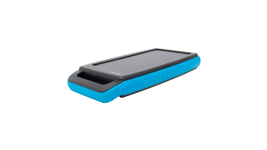 Xlayer Zusatzakku Powerbank Solar Black/Blue 15.000mAh