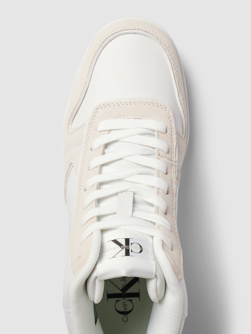 High Top Sneaker mit Label-Details Modell 'BASKET' in beige