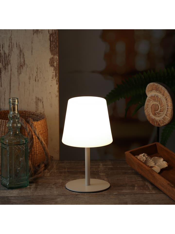 MARELIDA LED Garten Tischlampe aufladbar per USB 4 Helligkeitsstufen H: 40cm in weiß günstig kaufen onesize