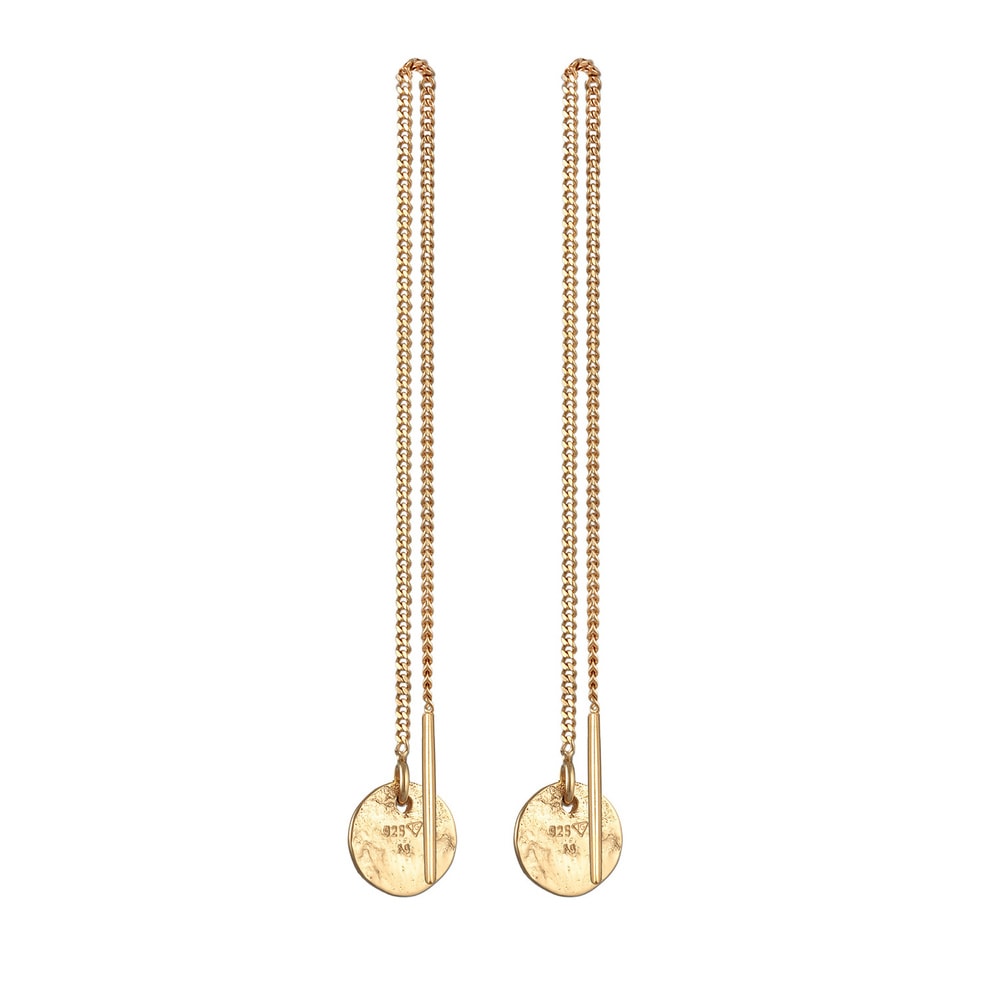 Elli Elli Boucles d'Oreilles Femmes Traversante plaquette pendentif en argent sterling Boucles d'oreilles