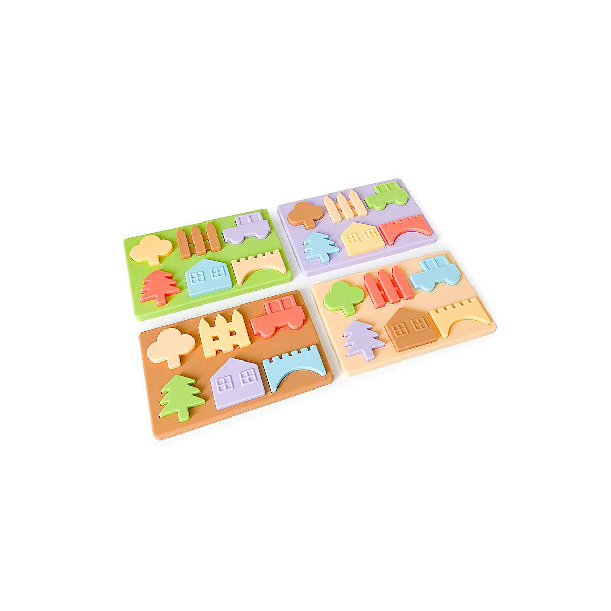 Kaubare Kinderpuzzlespielzeuge Puzzlebrett mit passenden Puzzlestücken