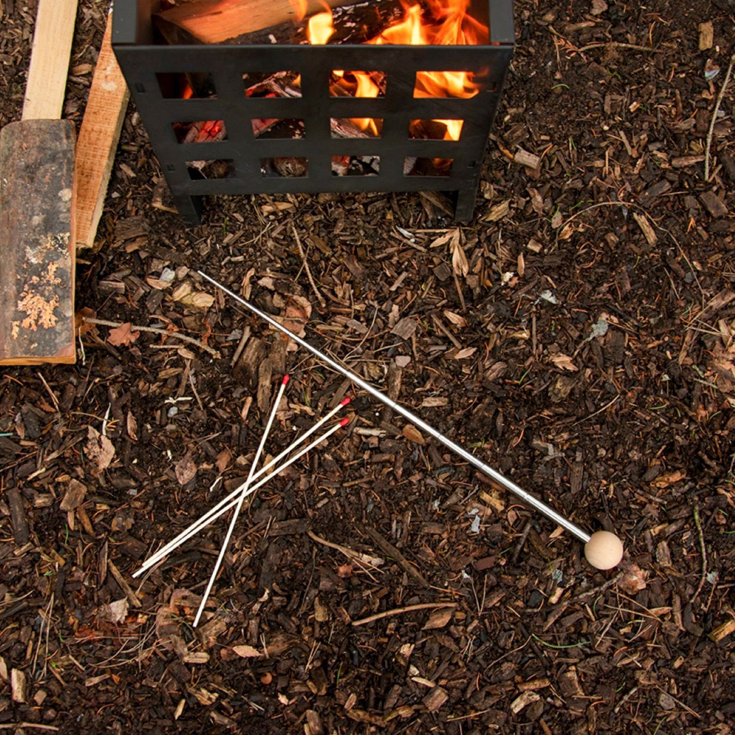 esschert design Feuerschale Bouffadou Befeuerungshilfe Flammenbläser Blasrohr Blasebalk Kamin Ofen Grill, (1 Blasrohr)