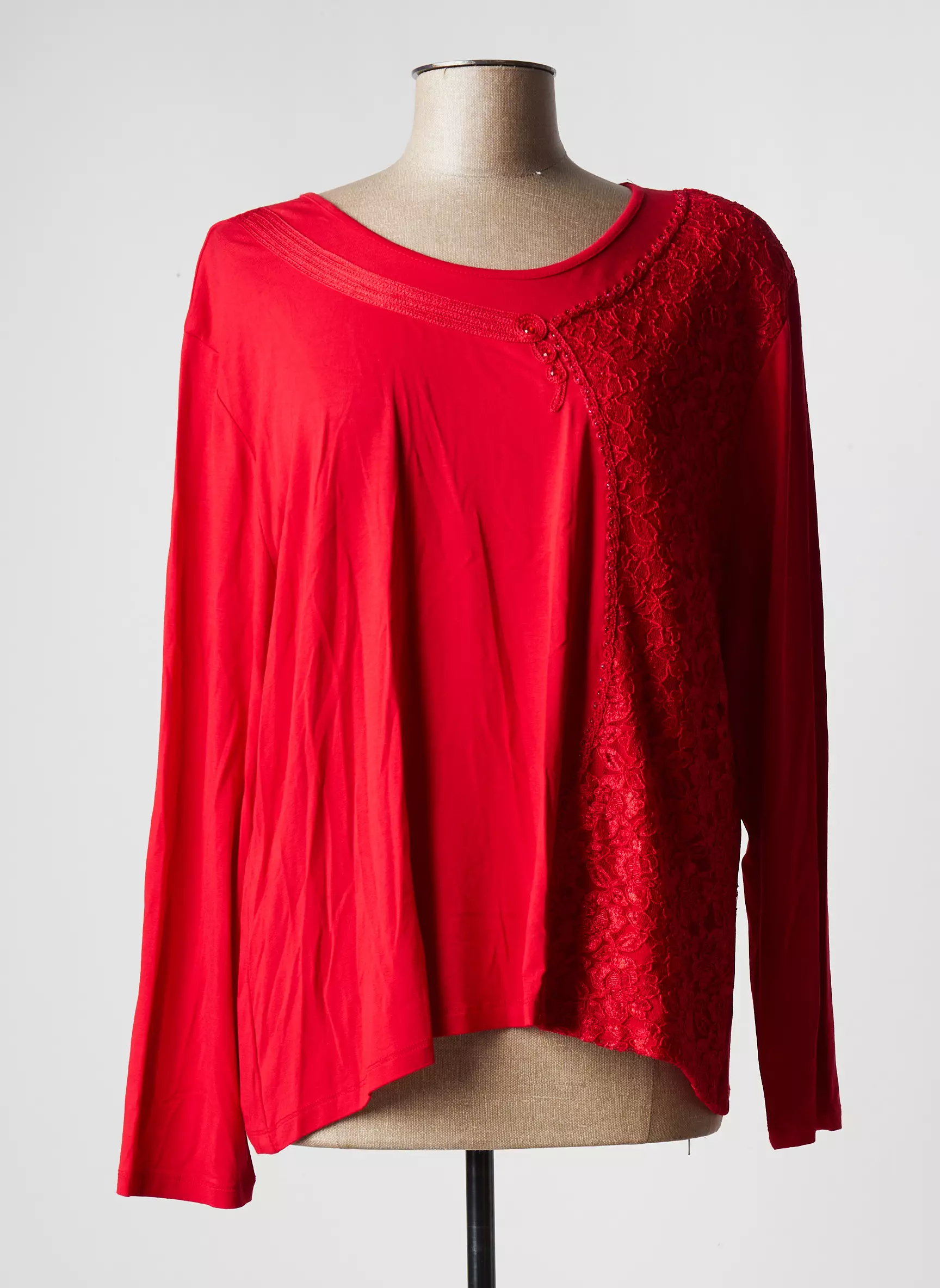 Blue Monde Tshirts Femme couleur rouge