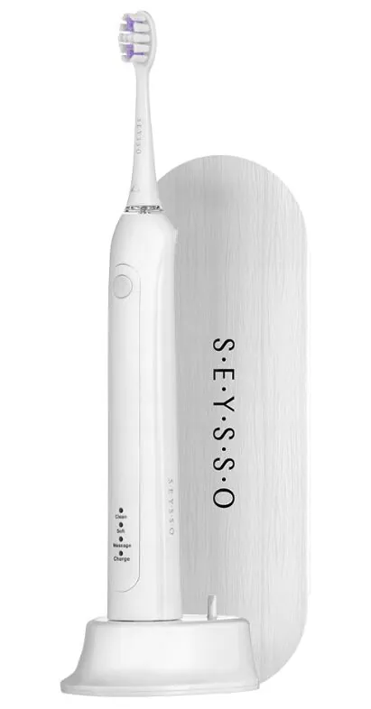 SEYSSO Carbon SE White Basic SC.ST.005.WHT.2 - Sonic dantų šepetėlis su dėklu