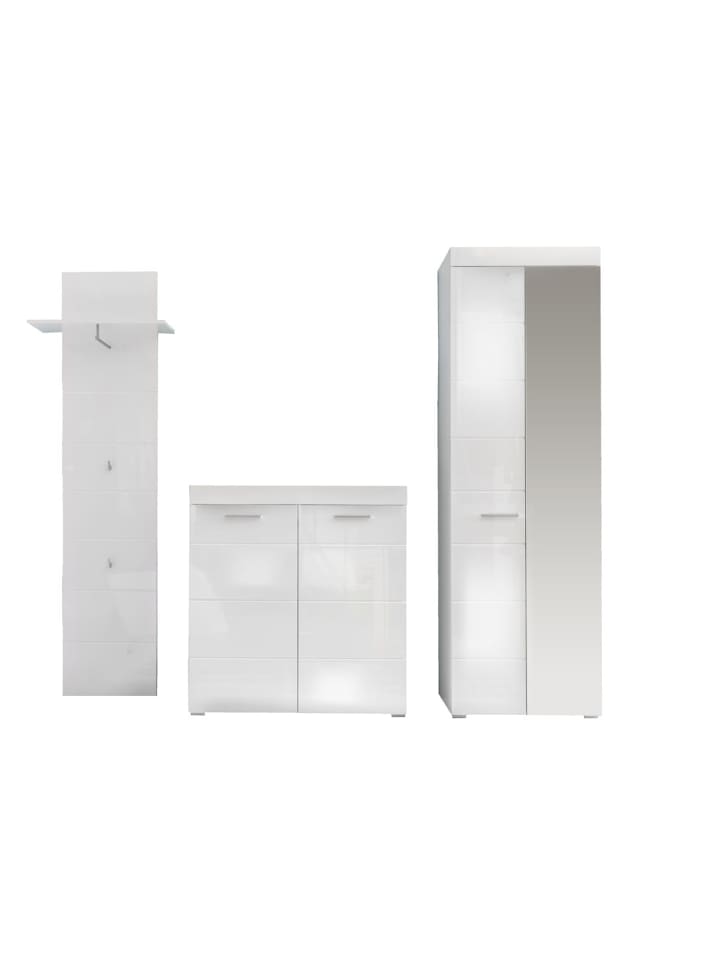 ebuy24 Garderobenaufstellung Amira B Weiß 233 x 38 cm günstig kaufen onesize