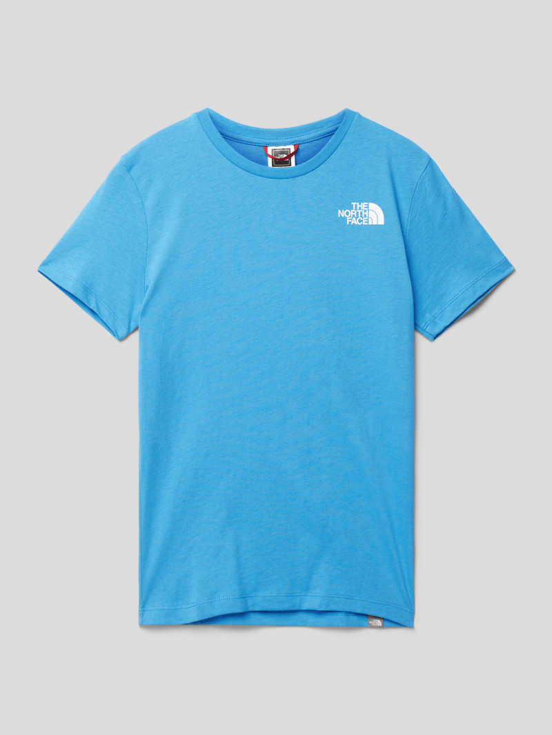 T-Shirt mit Label-Details in royalblau