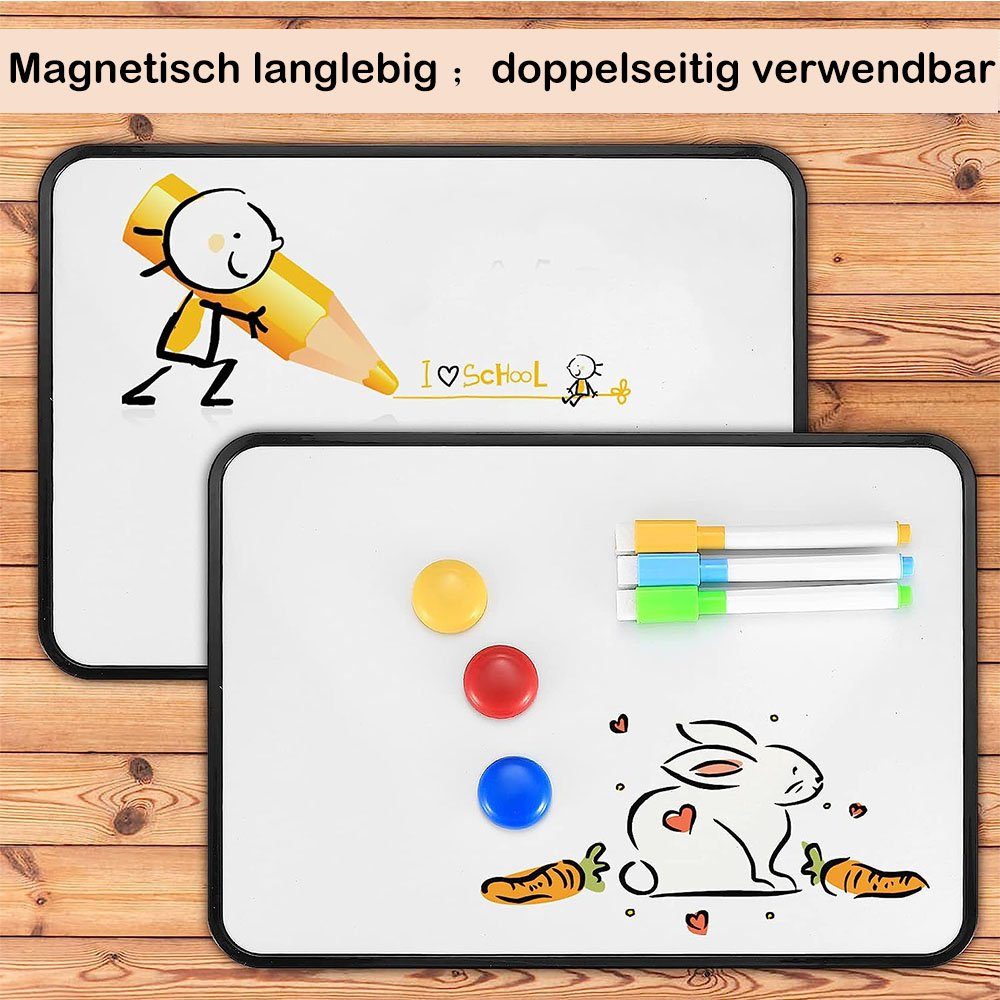 NUODWELL Bügelpolster Kompaktes Whiteboard Doppelseitige Magnettafel
