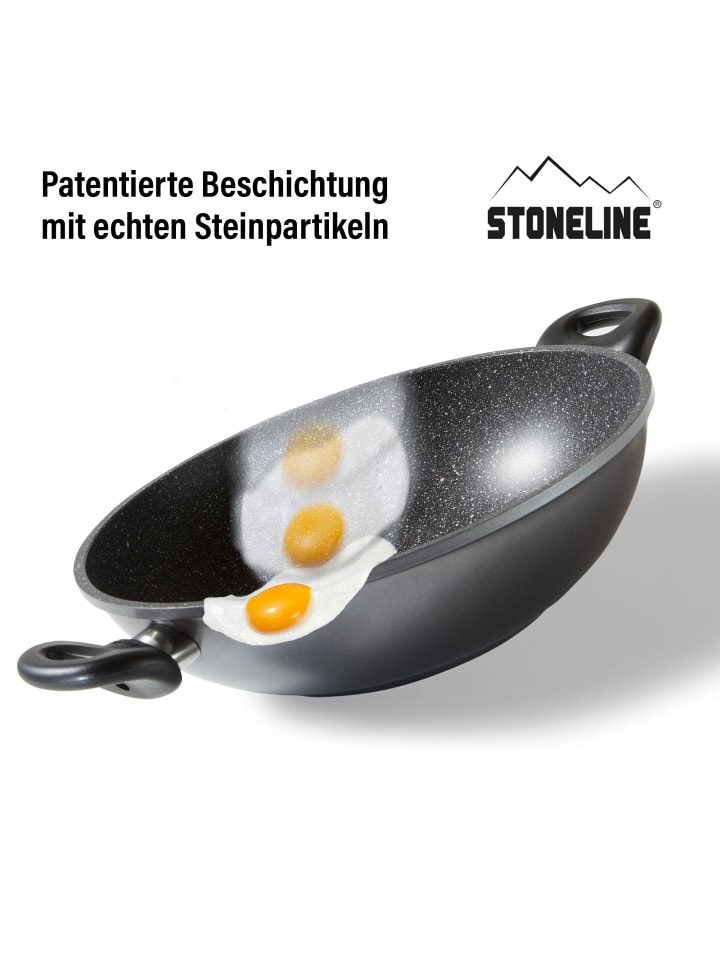 Stoneline Wokpfanne 28 cm | mit Deckel in Anthrazit günstig kaufen Ø 28 cm