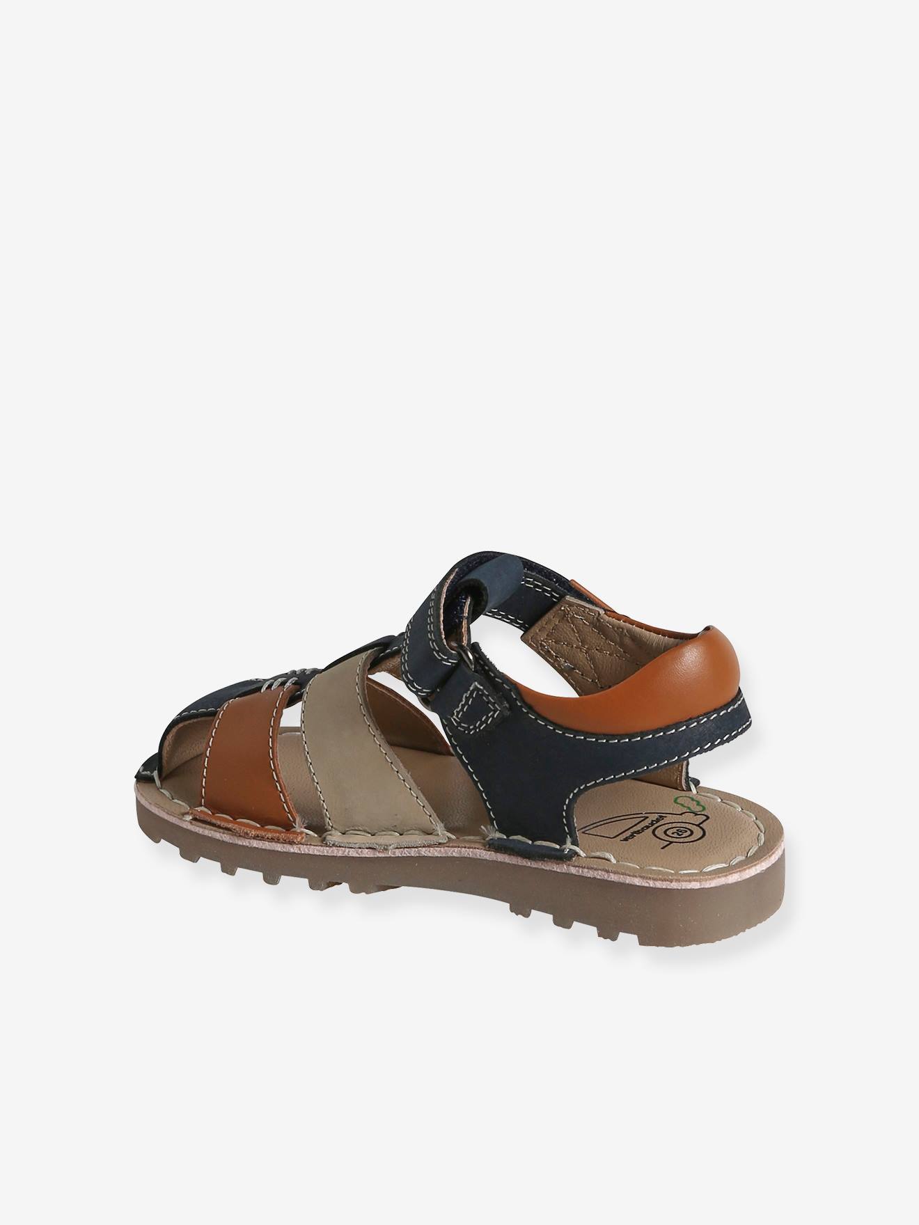Vertbaudet Kinder Klett-Sandalen, Anziehtrick - set blau