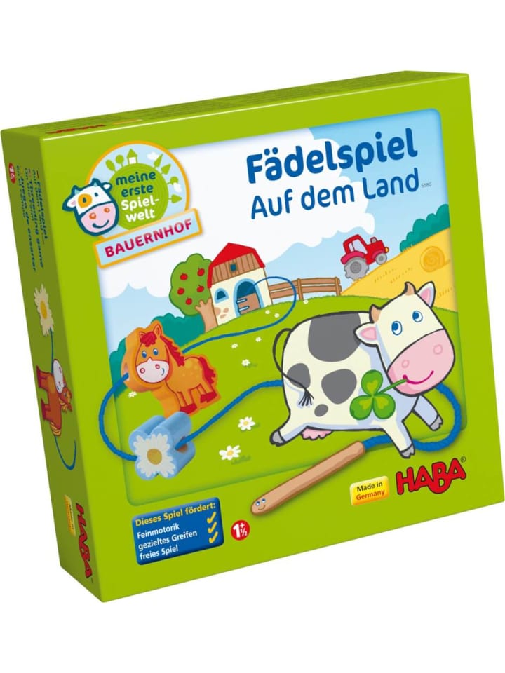 Haba Brettspiel Fädelspiel Auf dem Land, ab 18 Monaten, ab 18 Monate günstig kaufen onesize