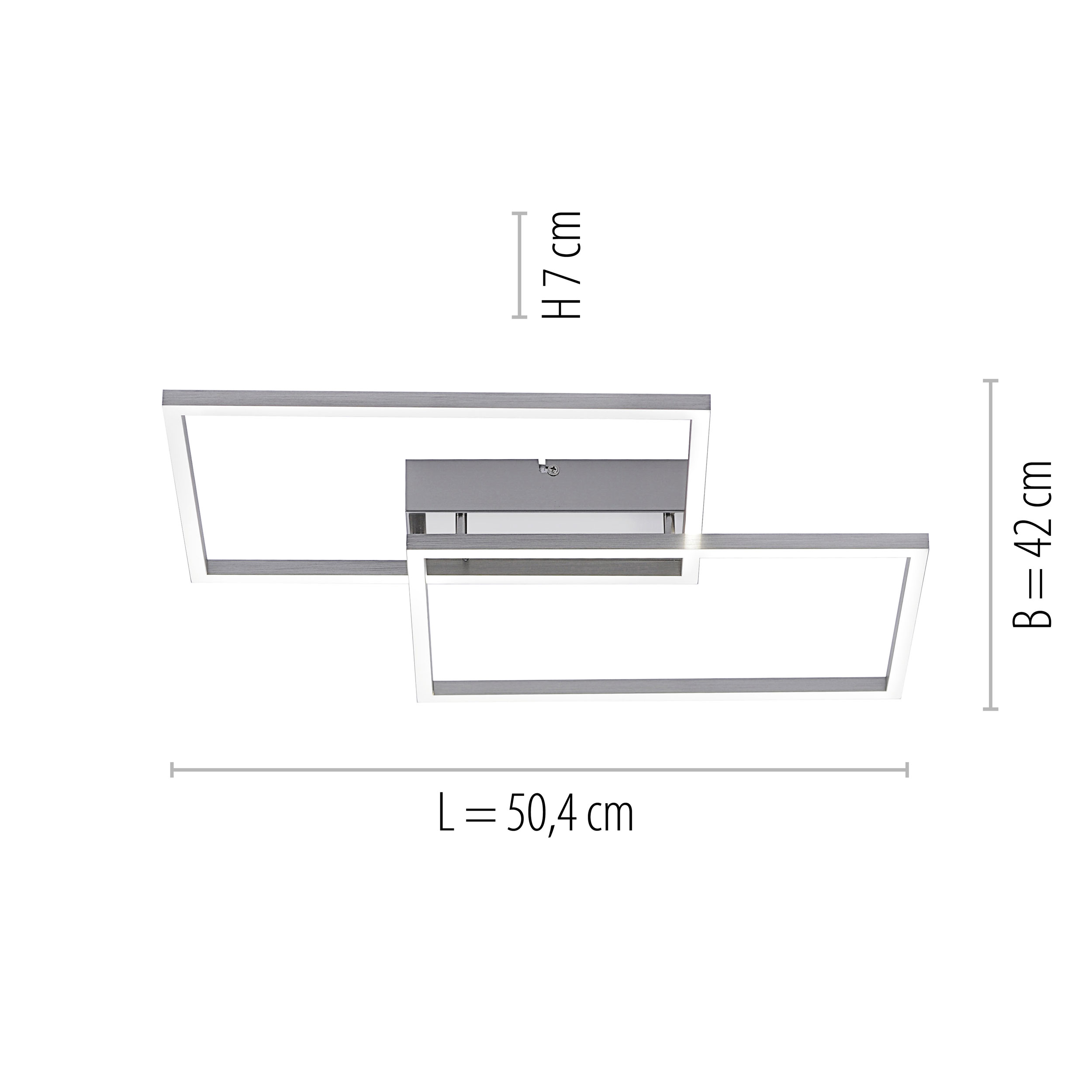 JUST LIGHT.LED-Deckenleuchte 2flg