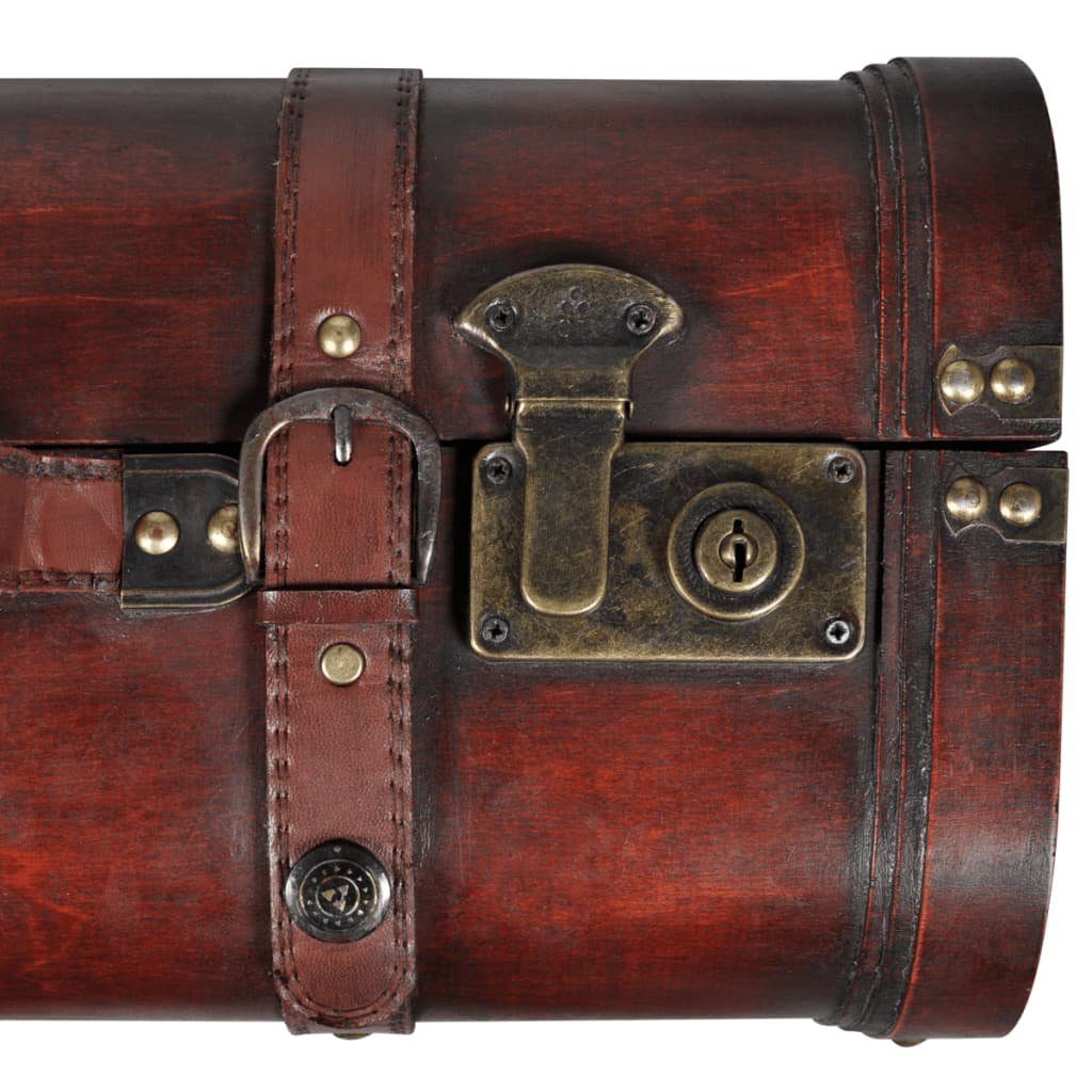 vidaXL Aufbewahrungsbox Dekokoffer aus Holz 2 Stk. Retro-Stil Braun