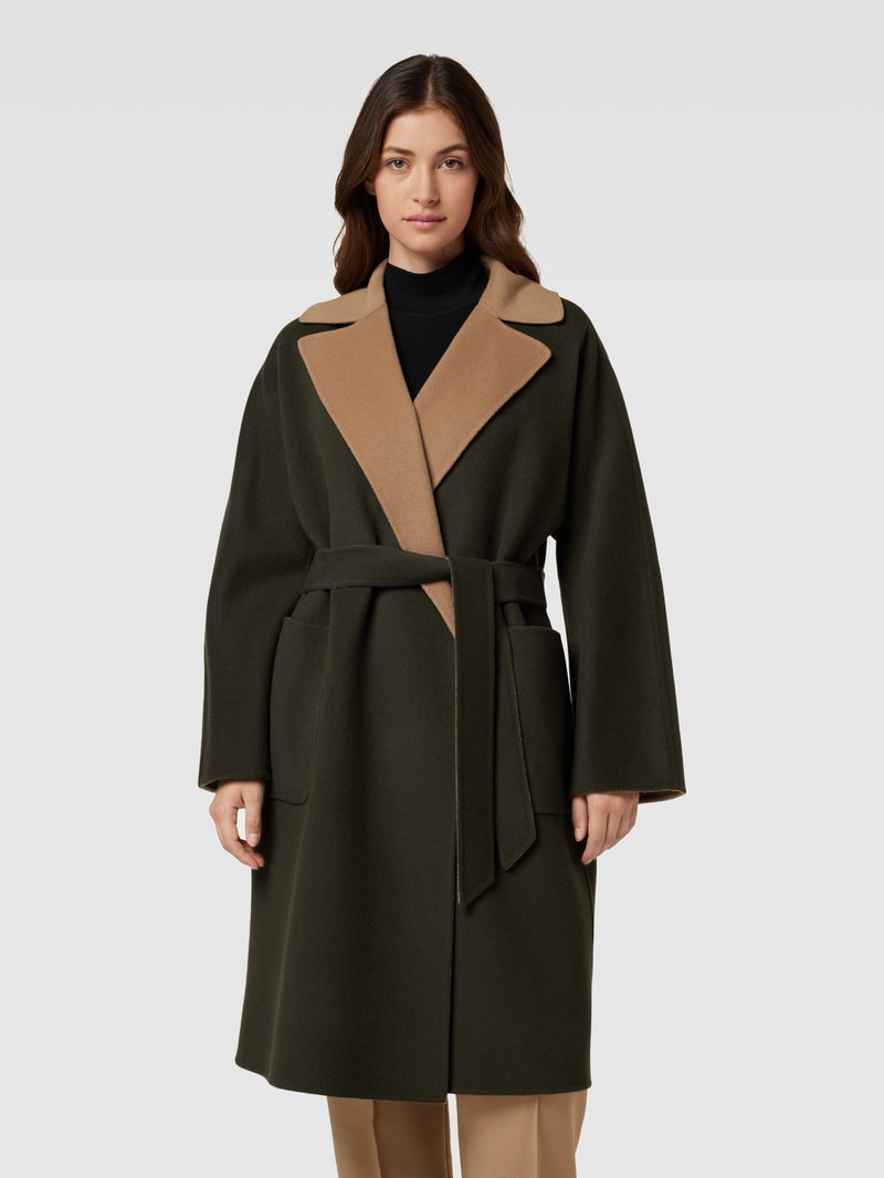 Mantel mit Reverskragen Modell 'RAIL' in khaki