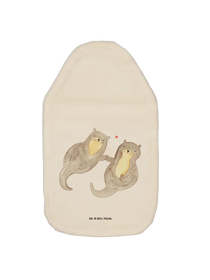 Mr. & Mrs. Panda Wärmflasche Otter Hände halten ohne Spruch in Weiß günstig kaufen onesize