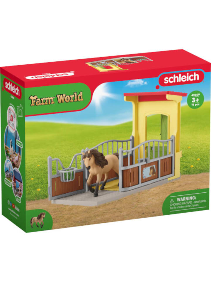 Schleich Spielfigur Farm World 42609 Ponybox mit Islandpferd Hengst - 3-12 Jahre günstig kaufen onesize