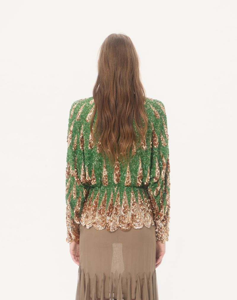 Broderet chiffontop
